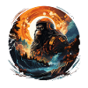 Dyr i verdensrommet - Monkey, Ape Gorrila Astron