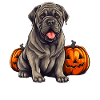 Neapolitan Mastiff Dog Pumpkin Lazy