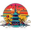 Japanischer Tempel Landschaft