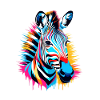 Buntes Zebra