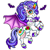 Einhorn Halloween Fledermaus