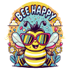 Abeille heureuse, Bee Happy
