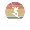 Retro Kitesurfing Sunset Kitesurfing