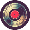 Disque vinyle rétro