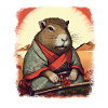 Capybara Samurai Wasserschwein