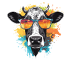 Kuh mit Sonnenbrille