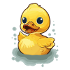 Gelbe Gummiente Badeente