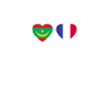Mauritania France Heartbeat Flag