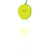 Lustige Weintraube macht Wein