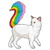 Katze Regenbogen