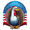 Patriotic USA Turkey Thanksgiving