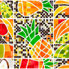 Tropische Früchte Mosaik