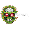 Marijuana - Comic Skull