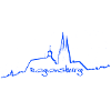 Regensburg Skyline blue