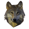 Polygon Wolf Triangular Mosaic Shapes Polyart