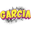Garcia Benutzerdefinierter Name Comic-Stil Pop-Art,