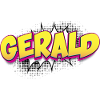 Gerald benutzerdefinierter Name Comic-Stil Pop-Art,