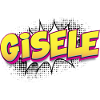 Gisele benutzerdefinierter Name Comic-Stil Pop-Art,