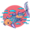 Bunter Koi