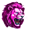 Pink Lion Head
