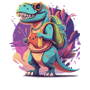 Inscription Dinosaure écolier Trex
