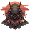 Futuristic Samurai Warrior