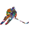 Eiskockey, Hockey, Graffi, bunt