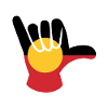 Shaka sign Aboriginal Australia