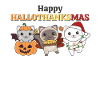 Happy Hallothanksmas Cat Christmas Cats