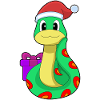 Snake Christmas Santa Hat