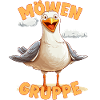 Comic Möwengruppe Kindergarten Gruppentier Möwe