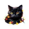 Christmas Lights Cat Christmas