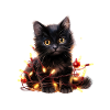 Christmas Lights Cat Christmas