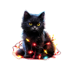 Christmas Lights Cat Christmas