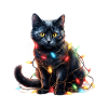Christmas Lights Cat Christmas