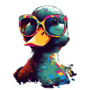 Ducks with sunglasses