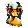 Ducks with sunglasses