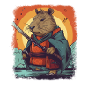 Capybara Samurai Wasserschwein