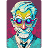 Mysterious Old Man with Glasses