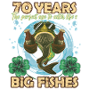 70 ans anniversaire drôle pêcheur pêche