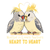 Saint-Valentin Tourterelles Motif Oiseau Romantique