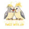 Saint-Valentin Tourterelles Motif Oiseau Romantique