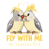 Saint-Valentin Tourterelles Motif Oiseau Romantique