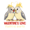 Saint-Valentin Tourterelles Motif Oiseau Romantique