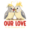 Saint-Valentin Tourterelles Motif Oiseau Romantique