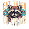 Raccoon eat trash do crime