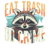 Raccoon eat trash do crime