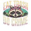 Raccoon eat trash do crime