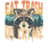 Raccoon eat trash do crime