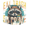 Raccoon eat trash do crime